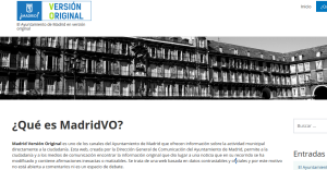 Web Madrid Versión Original. Crédito: Ayto. de Madrid