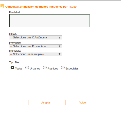 Formulario de consulta de bienes (SEC)